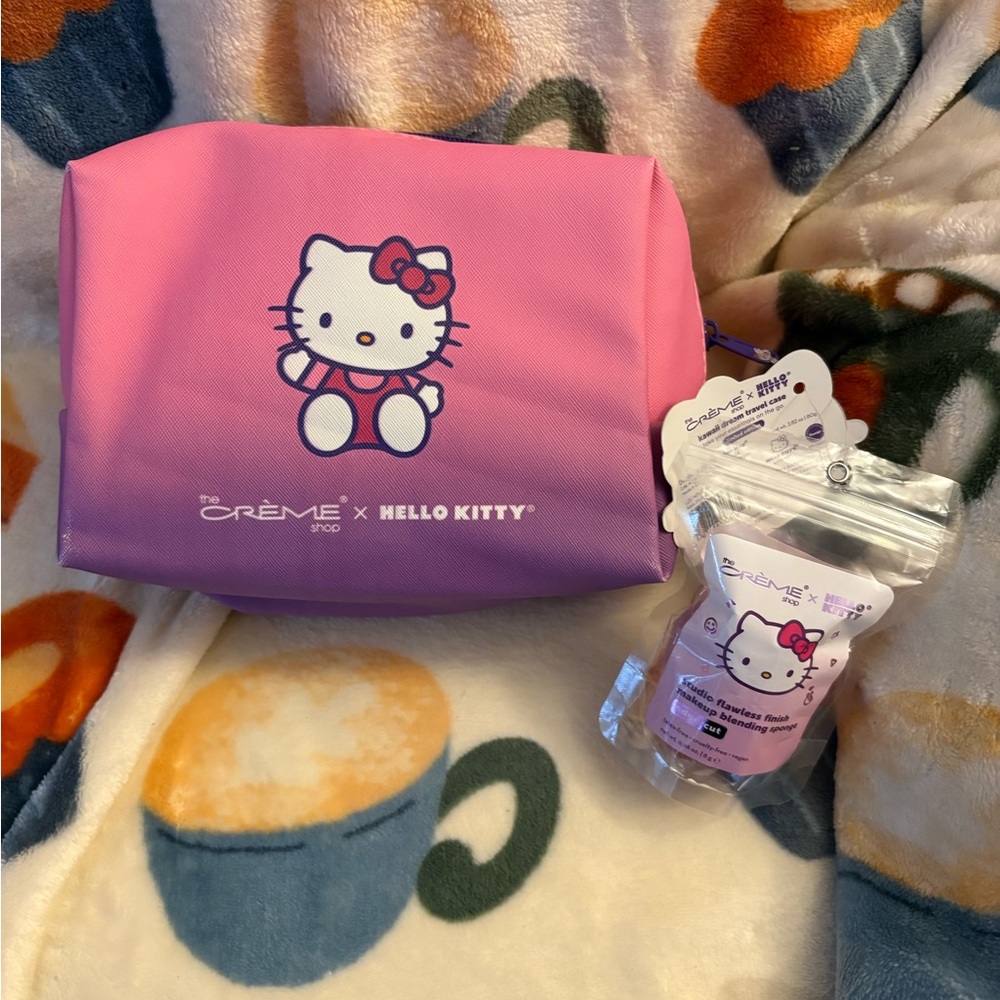 Hello Kitty Pink Cosmetic Bag Set